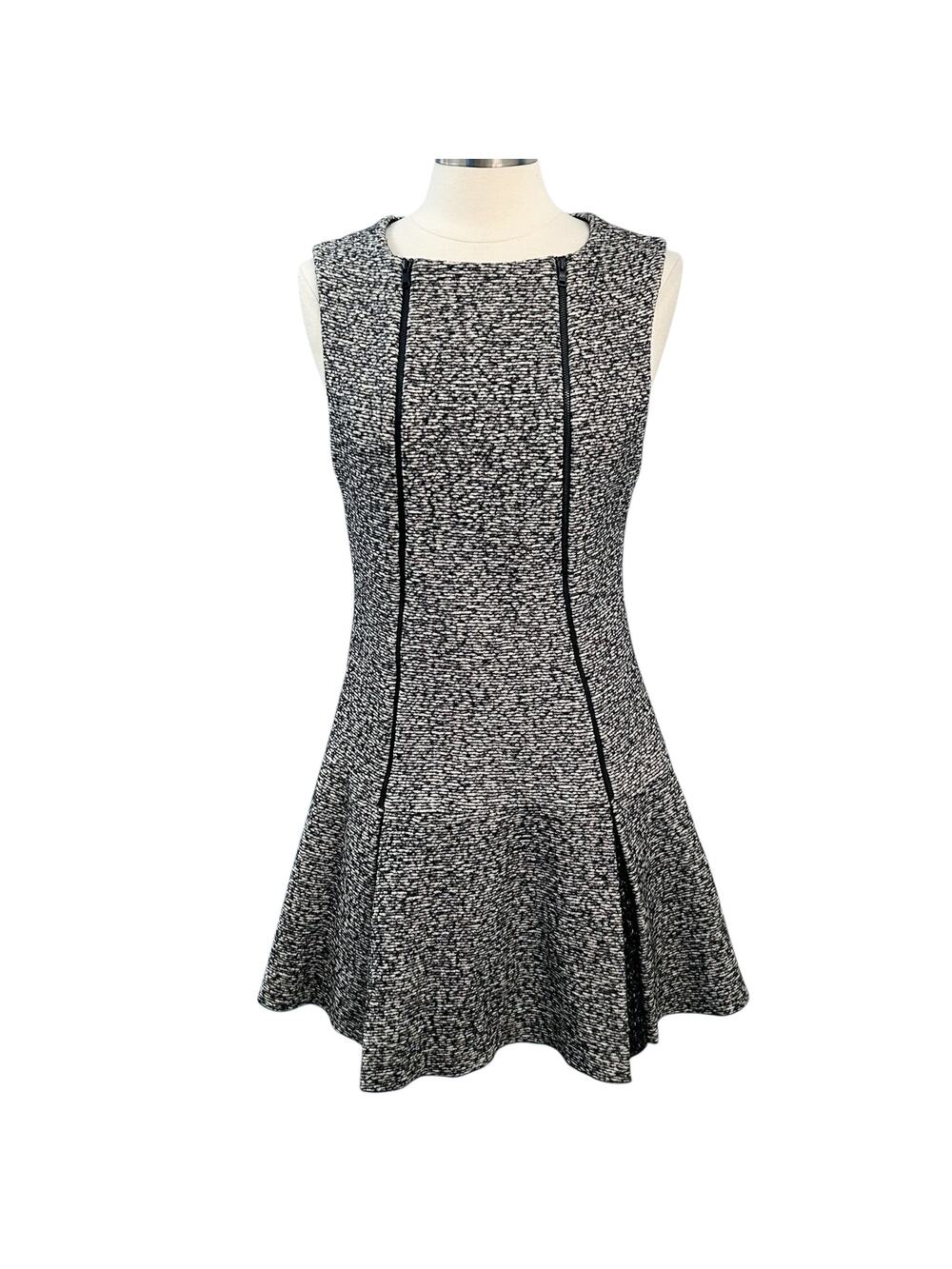 Robert Rodriguez Wool Blend Sleeveless Mini Dress Pleated Hem Size 10
